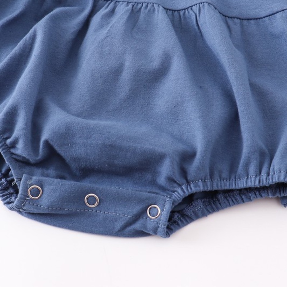 Blue Ruffled Romper - Picture 4 of 5